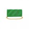 Geanta plic seara, verde, 20 x 10 cm, model dungi oblice in relief cu sclipici, Magrot 24024