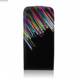 Husa Piele Samsung Galaxy Trend S7560 Slim Flip Star Black