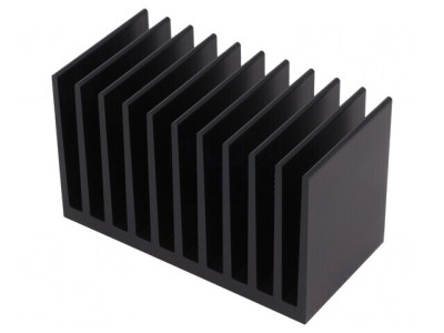 Radiator Extrudat cu Aripioare Negru 50x100x60mm foto