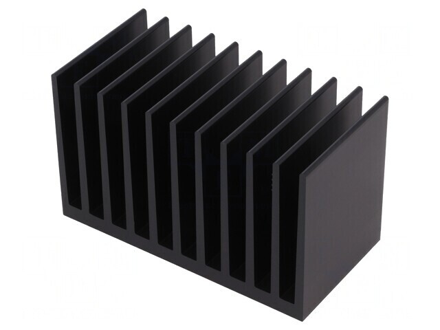Radiator Extrudat cu Aripioare Negru 50x100x60mm