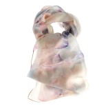 Esarfa matase cu imprimeu multicolor
