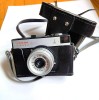 Aparat vechi de fotografiat cu film, second hand, SMENA 8M, din 1975 cu husa neagra