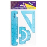 Set pentru geometrie cu 3 piese, albastru