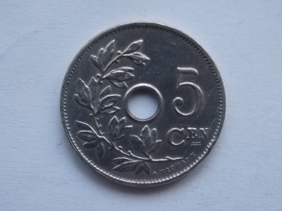 5 CENTIMES 1906 BELGIA-flemish legend-XF foto