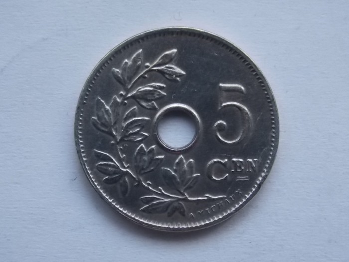 5 CENTIMES 1906 BELGIA-flemish legend-XF