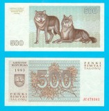 Lituania (p#46) 500 Talonas 1993 UNC &#039;Lupi&#039; serie: JC4793xx