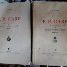 C.Gane-PP Carp si locul sau in istoria politica a tarii