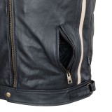 Geaca moto barbati din piele naturala W-TEC Makso cu protectii CE