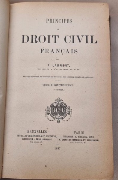 F. Laurent - Droit Civil Francais Tome XXIII