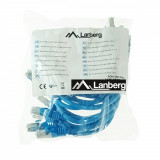 Set 10 cabluri retea-patchcord CAT6 FTP, Lanberg 43631, 2 X RJ45, lungime 50cm, AWG26, 10Gb s-250MHz, de legatura retea, ethernet, albastre