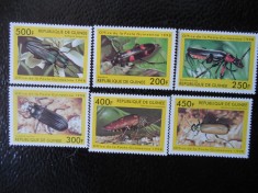 Guineea -Insecte-serie completa,nestampilate MNH foto