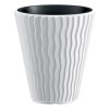 Ghiveci decorativ Prosperplast Sandy, rotund, alb, 29.7x33 cm, interior/exterior, plastic, 13L