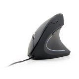 MOUSE GEMBIRD, PC sau NB, cu fir, USB, optic, 3200 dpi, butoane/scroll 6/1, ergonomic, negru, &quot;MUS-ERGO-01&quot; (timbru verde 0.18 lei)