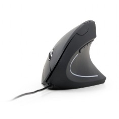 MOUSE GEMBIRD, PC sau NB, cu fir, USB, optic, 3200 dpi, butoane/scroll 6/1, ergonomic, negru, &quot;MUS-ERGO-01&quot; (timbru verde 0.18 lei)