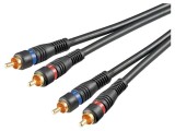 Cablu RCA dublu 5m placat cu aur negru
