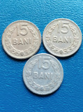 Moneda Romania 15 bani -1960,1966,1975