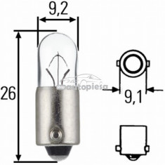 Bec T4W 12V 4W BA9s HELLA 8GP 002 067-121