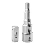 Cheie in trepte pentru calorifer NEO cu adaptor tata, 1/2, 3/8, 15/32