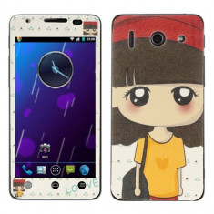 Sticker Decal Pretty Big Eyes Girl (MPS) pentru telefon Huawei Ascend G510 (U8951D) foto