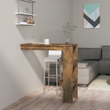 VidaXL Masă bar de perete stejar fumuriu 102x45x103,5 cm lemn compozit