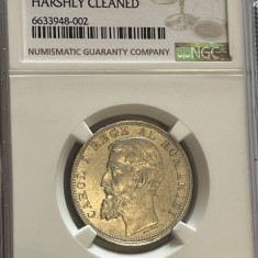 Moneda argint 2 lei 1894 NGC UNC