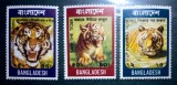 Bangladesh 1974 tigri,animale sălbatice. Fauna serie 3v nestampilata, Nestampilat