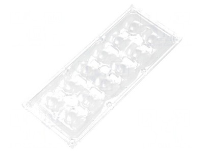 Lentilă LED Dreptunghiulară Transparentă 29-116&amp;deg; 13,1mm foto