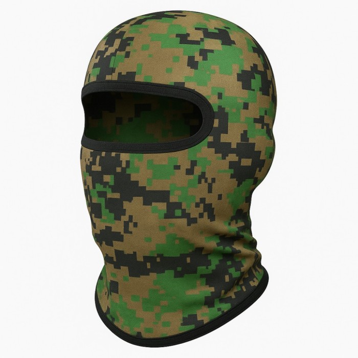 Cagula Camuflaj FIXATO, Unisex, Protectie UV, Material elastic, respirabil, Marime universala, Pixel Green