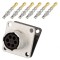 Conector Circular RT360 Soclu Mamă Crimpat 6P 7.5A IP67