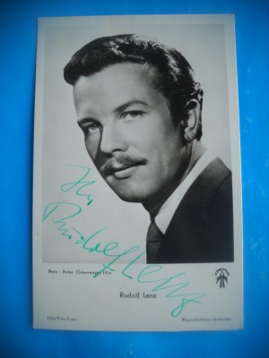 HOPCT 1467 RUDOLF LENZ -GERMANIA -ACTORI/ARTISTI-AUTOGRAF-CIRCULATA foto
