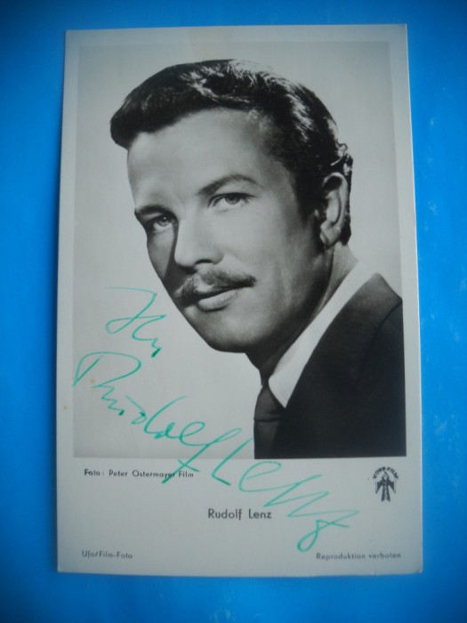 HOPCT 1467 RUDOLF LENZ -GERMANIA -ACTORI/ARTISTI-AUTOGRAF-CIRCULATA