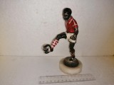 Bnk div Statueta metal pe postament mamura - Fotbalist, Statuete