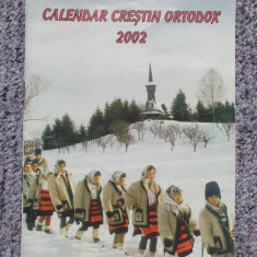 Calendar crestin ortodox 2002, tiparit de Casian Craciun, 64 pag, stare f buna