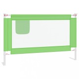 Cumpara ieftin Balustrada de protectie pat copii, verde, 120x25 cm, textil