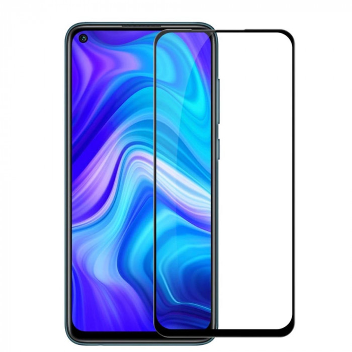 Folie Sticla Full Cover compatibila cu Xiaomi Redmi Note 9, 5D Full Glue, Full