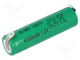 Acumul: Ni-MH 4/3A,4/3R23 1,2V 4500mAh urechi pentru lipire