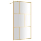 Cumpara ieftin Paravan dus walk-in, auriu, 100x195 cm, sticla ESG transparenta