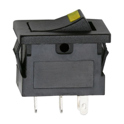 Interupator basculant 1 circuit 15A-12VDC OFF-ON, cu LED galben Best CarHome foto