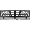 Set 2 bucati, suport numar inmatriculare argintiu Skoda VRS, Autohelix MSA