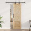 Set Ușă Glisantă Manual Natural și negru 61 x 198.5 cm