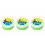 Cumpara ieftin Kit 3 plastiline verde fluorescent pentru proiecte creative si hobby, 18 g fiecare