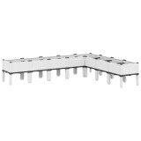 Cumpara ieftin Jardiniera de gradina cu picioare, alb, 200x160x42 cm, PP