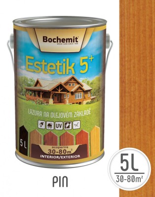 Lazura lemn Bochemit Estetik Clasic 5L, pin, protectie UV foto