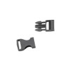 Catarama trident din plastic pentru textile, latime 20 mm, dimensiuni 25 x 51 mm Gri, Crisalida