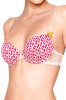 BED221 Sutien casual cu imprimeu colorat si dantela BeeHot 1-01 WHPM, bumbac, Cu burete, rosu, Beedees By Triumph