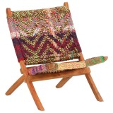 Cumpara ieftin Scaun pliant Chindi din material textil multicolor
