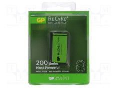 Acumul: Ni-MH 6F22 8,4V 200mAh ReCyko+ 26,5x15,7x48,5mm 20mA