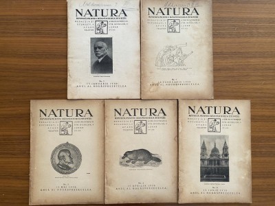 Revista Natura anul XIX 1930 - 9 numere foto