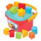 Jucarie Sortator cu 6 Forme Geometrice, Valiza, Rosu, Plastic, 3+, CMCLASS
