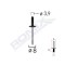 Popnit Universal Negru 3.9Mm Set 10 Buc 132997 57051-RMX